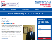 Tablet Screenshot of fortworthinjuryattorneyblog.com